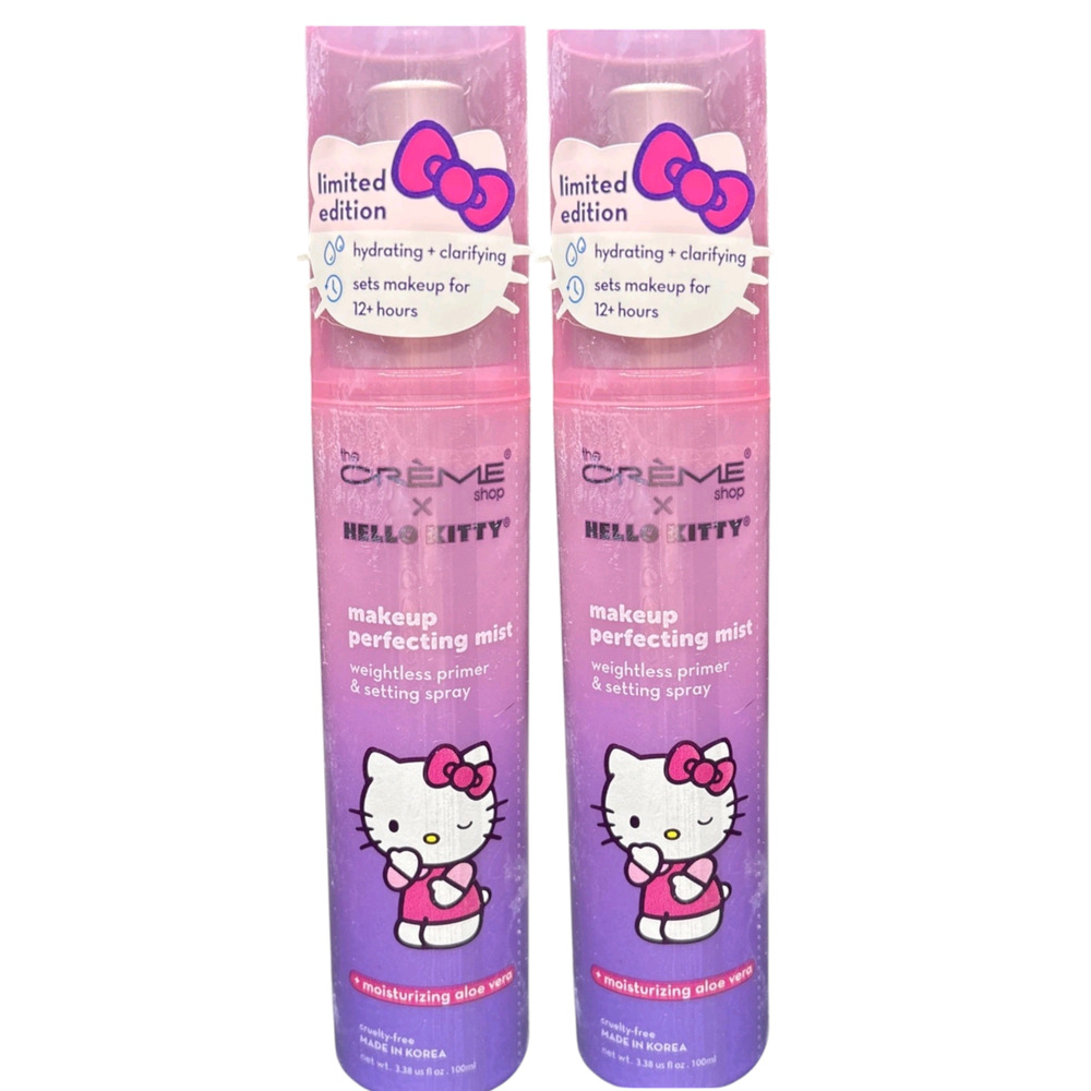 2pk The Creme Shop x Hello Kitty Makeup Perfecting Mist 3.38oz EA Setting Spray